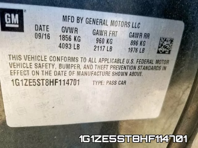 1G1ZE5ST8HF114701 фото 2