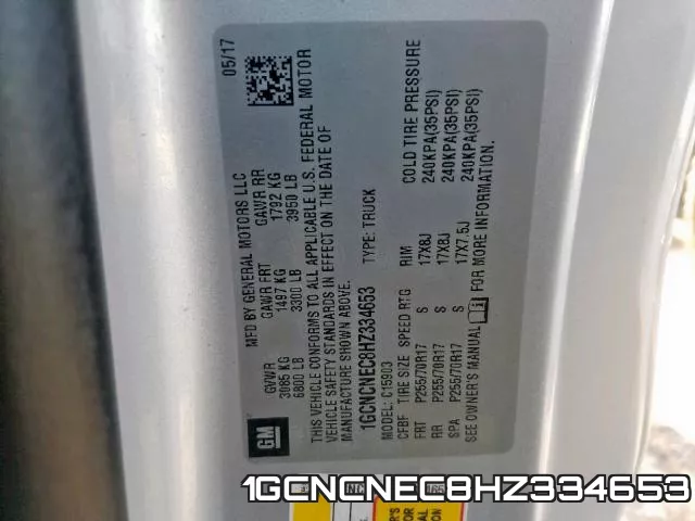 1GCNCNEC8HZ334653 фото 2
