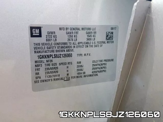1GKKNPLS8JZ126060 фото 2