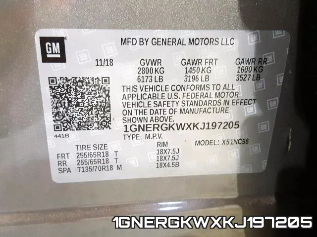 1GNERGKWXKJ197205 фото 2