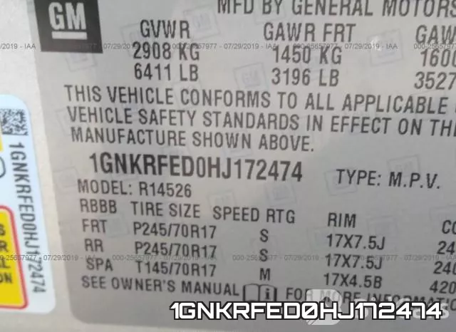 1GNKRFED0HJ172474 фото 10