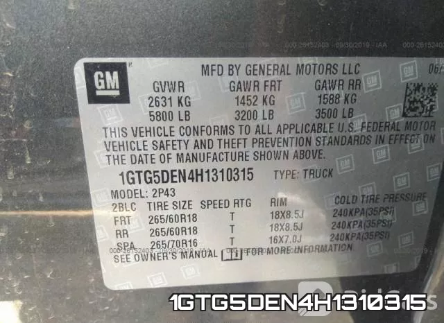 1GTG5DEN4H1310315 фото 10