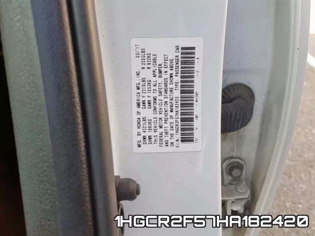 1HGCR2F57HA182420 фото 2