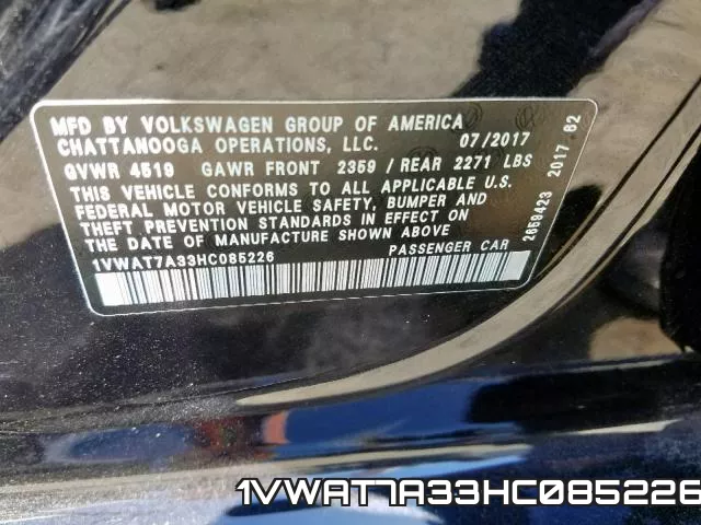 1VWAT7A33HC085226 фото 2