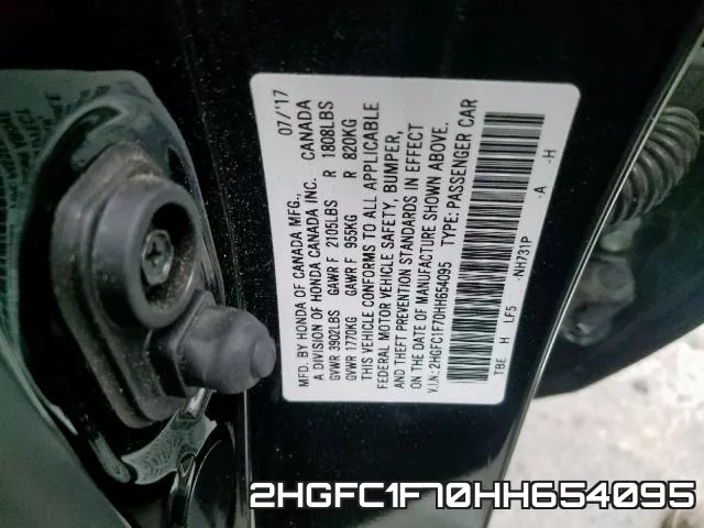 2HGFC1F70HH654095 фото 2