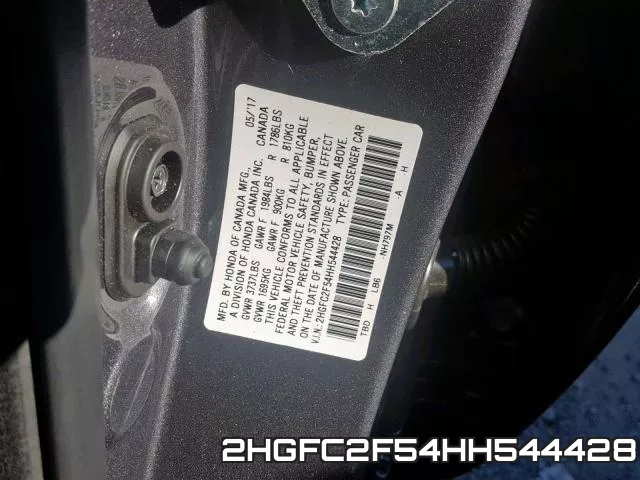 2HGFC2F54HH544428 фото 2