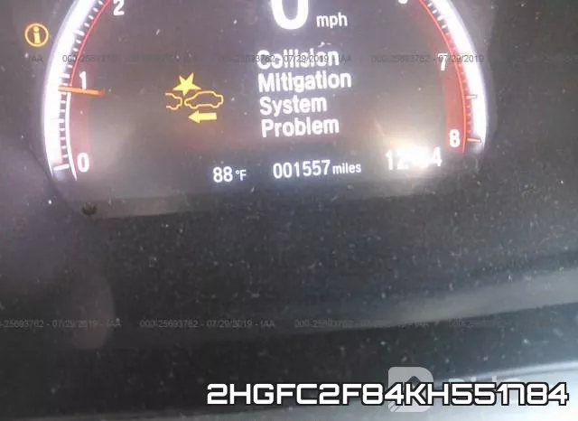 2HGFC2F84KH551784 фото 8