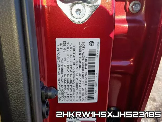 2HKRW1H5XJH523185 фото 2
