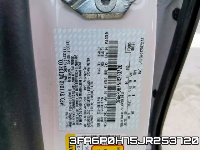 3FA6P0H75JR253720 фото 2