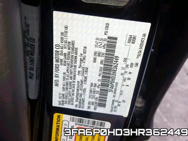 3FA6P0HD3HR362449 фото 2