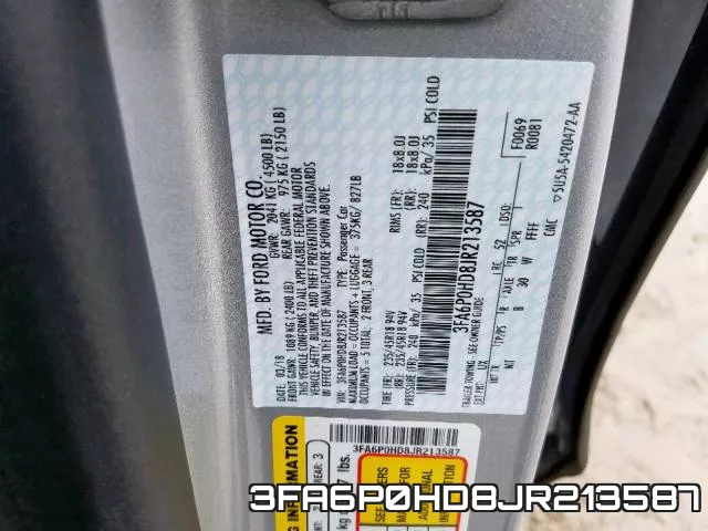 3FA6P0HD8JR213587 фото 2