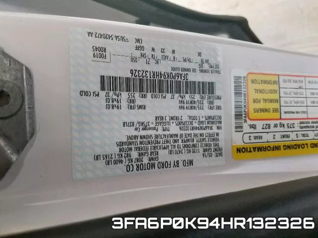 3FA6P0K94HR132326 фото 2