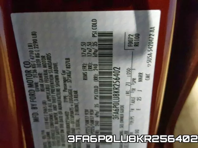 3FA6P0LU8KR256402 фото 2