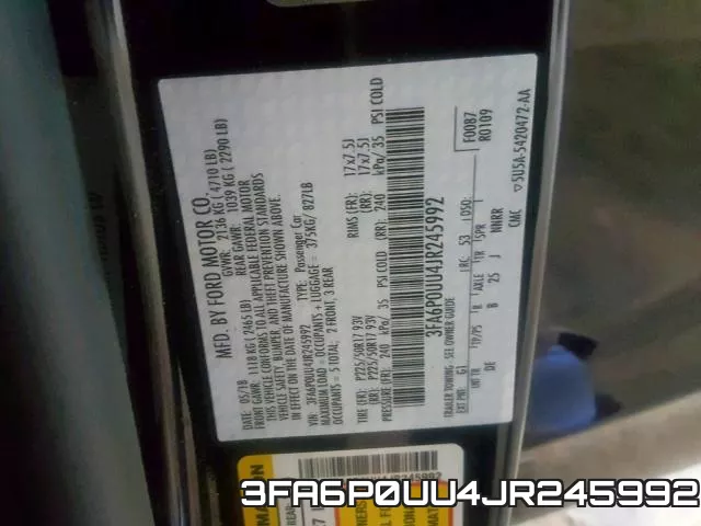 3FA6P0UU4JR245992 фото 2