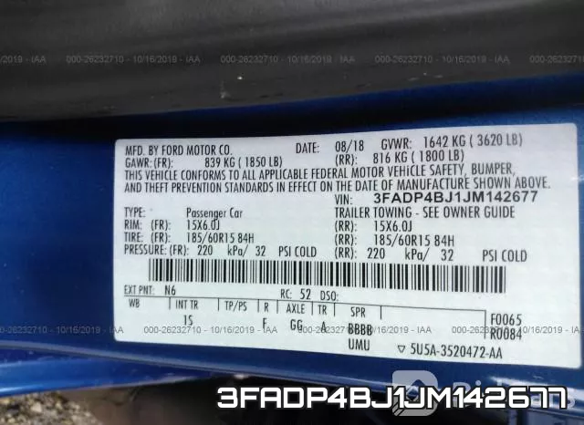 3FADP4BJ1JM142677 фото 10