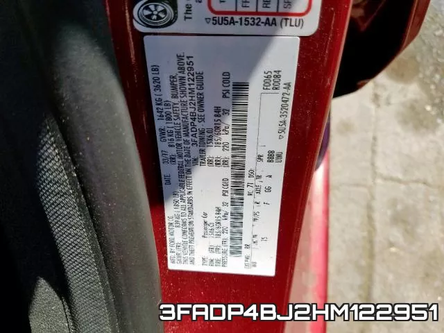 3FADP4BJ2HM122951 фото 2