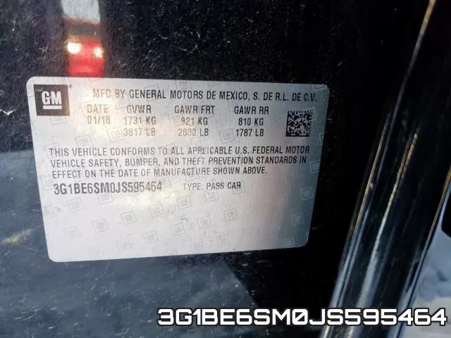 3G1BE6SM0JS595464 фото 2