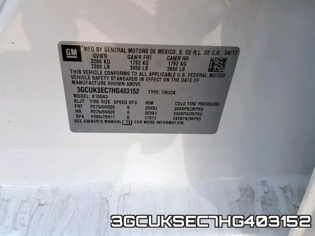 3GCUKSEC7HG403152 фото 2