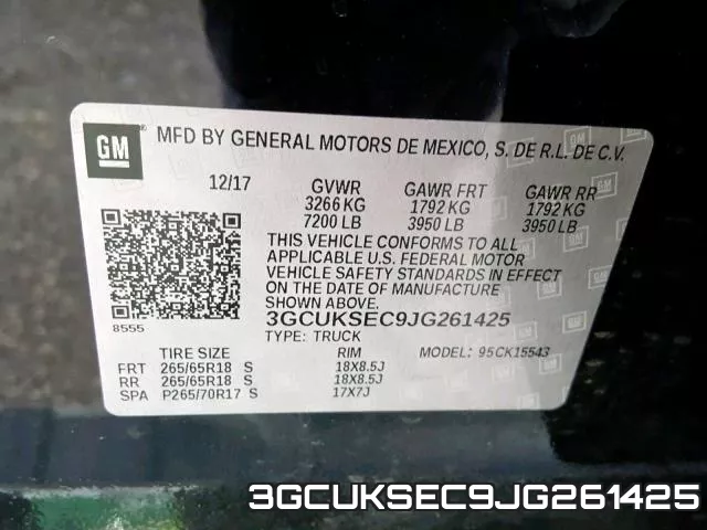 3GCUKSEC9JG261425 фото 2
