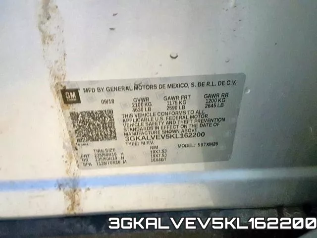 3GKALVEV5KL162200 фото 2