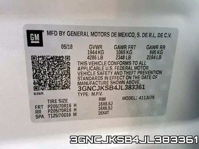 3GNCJKSB4JL383361 фото 2