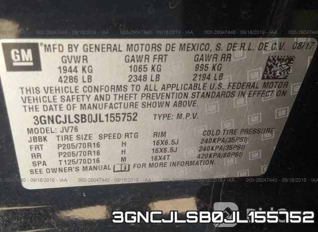 3GNCJLSB0JL155752 фото 10