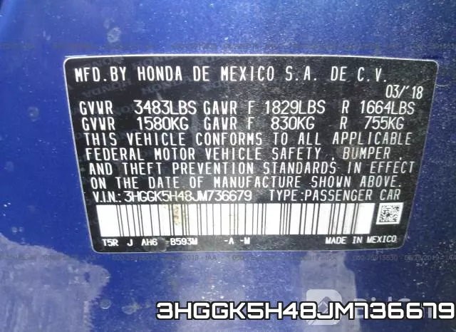 3HGGK5H48JM736679 фото 10