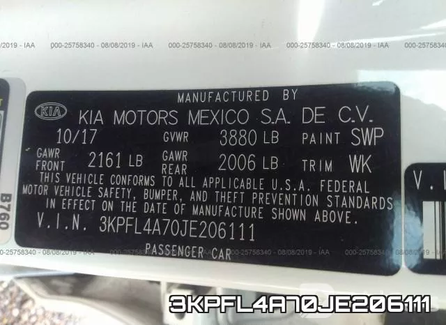 3KPFL4A70JE206111 фото 10