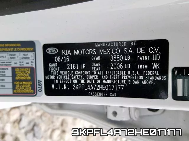 3KPFL4A72HE017177 фото 2
