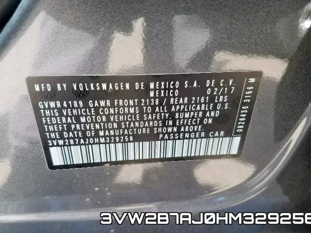 3VW2B7AJ0HM329256 фото 2