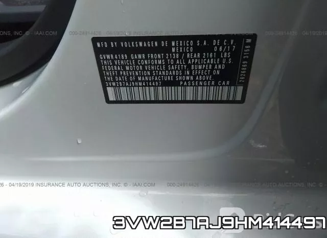 3VW2B7AJ9HM414497 фото 10
