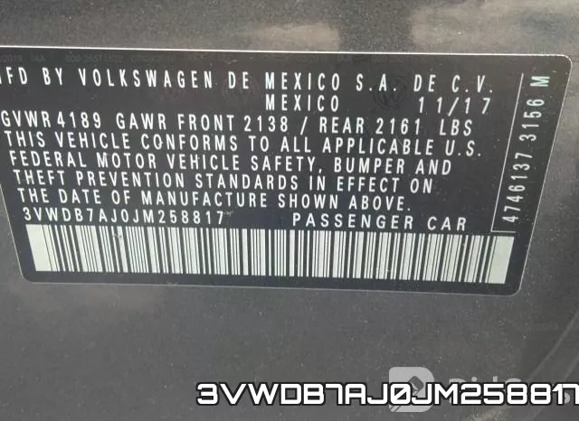 3VWDB7AJ0JM258817 фото 10
