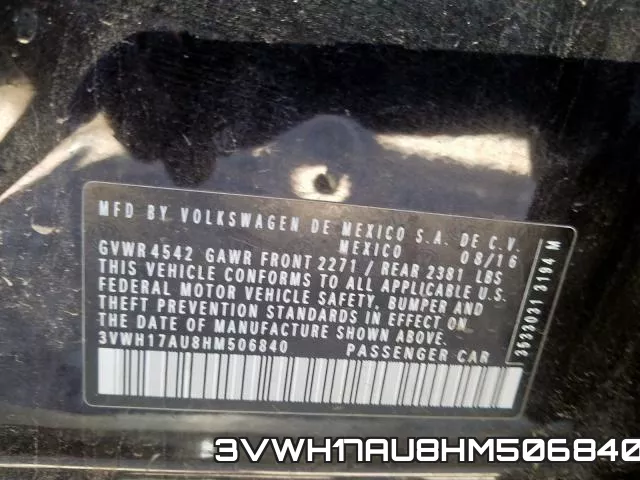 3VWH17AU8HM506840 фото 2
