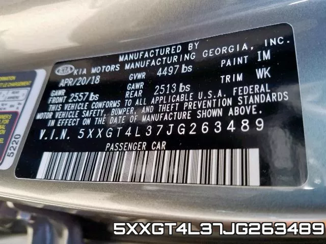 5XXGT4L37JG263489 фото 2