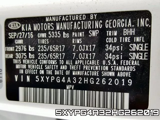 5XYPG4A32HG262019 фото 2