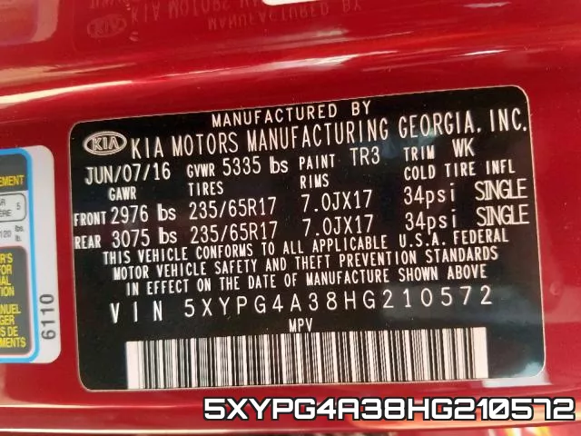 5XYPG4A38HG210572 фото 2
