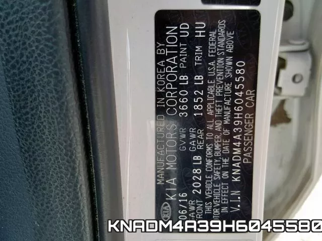 KNADM4A39H6045580 фото 2