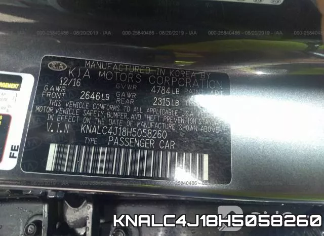 KNALC4J18H5058260 фото 10
