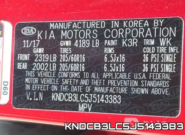 KNDCB3LC5J5143383 фото 10