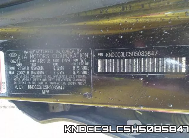 KNDCC3LC5H5085847 фото 10