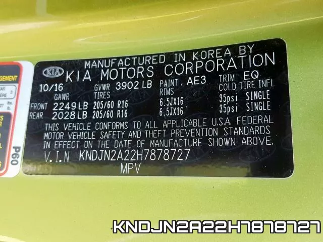KNDJN2A22H7878727 фото 2