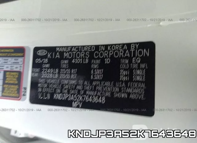 KNDJP3A52K7643648 фото 10