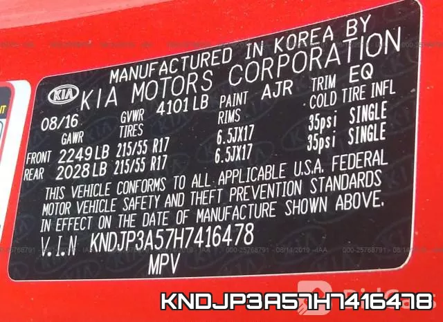 KNDJP3A57H7416478 фото 10