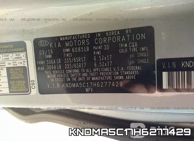 KNDMA5C17H6277429 фото 10