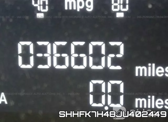 SHHFK7H48JU402449 фото 8