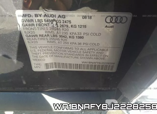 WA1BNAFY8J2228258 фото 10