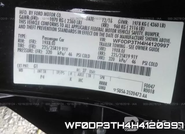 WF0DP3TH4H4120997 фото 10