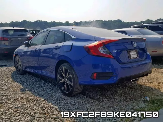 19XFC2F89KE041750 фото 4
