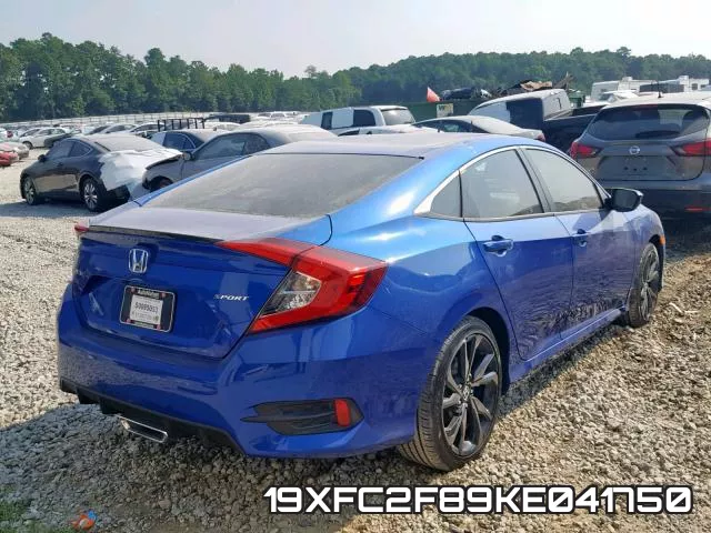 19XFC2F89KE041750 фото 5