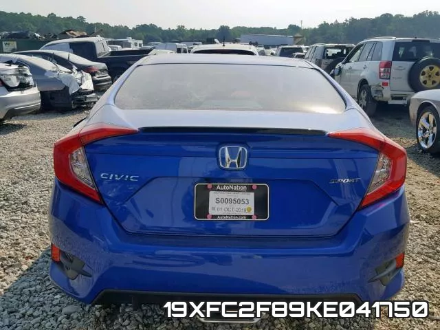 19XFC2F89KE041750 фото 10